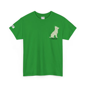 Personalised Green Collie Dog Daisy Print T-Shirt