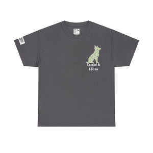 Personalised Green Collie Dog Daisy Print T-Shirt