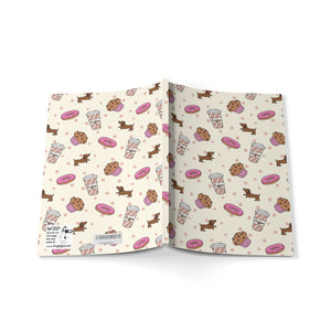 Journal Paperback Puppaccino Cream and Pink Notebook A5