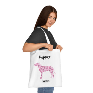 Personalised Dalmatian Piggy Passion Cotton Tote Bag