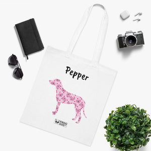 Personalised Dalmatian Piggy Passion Cotton Tote Bag