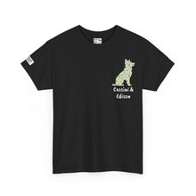 Load image into Gallery viewer, Personalised Green Collie Dog Daisy Print T-Shirt