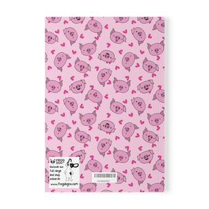 Journal Paperback Piggy Passion Pink Notebook A5