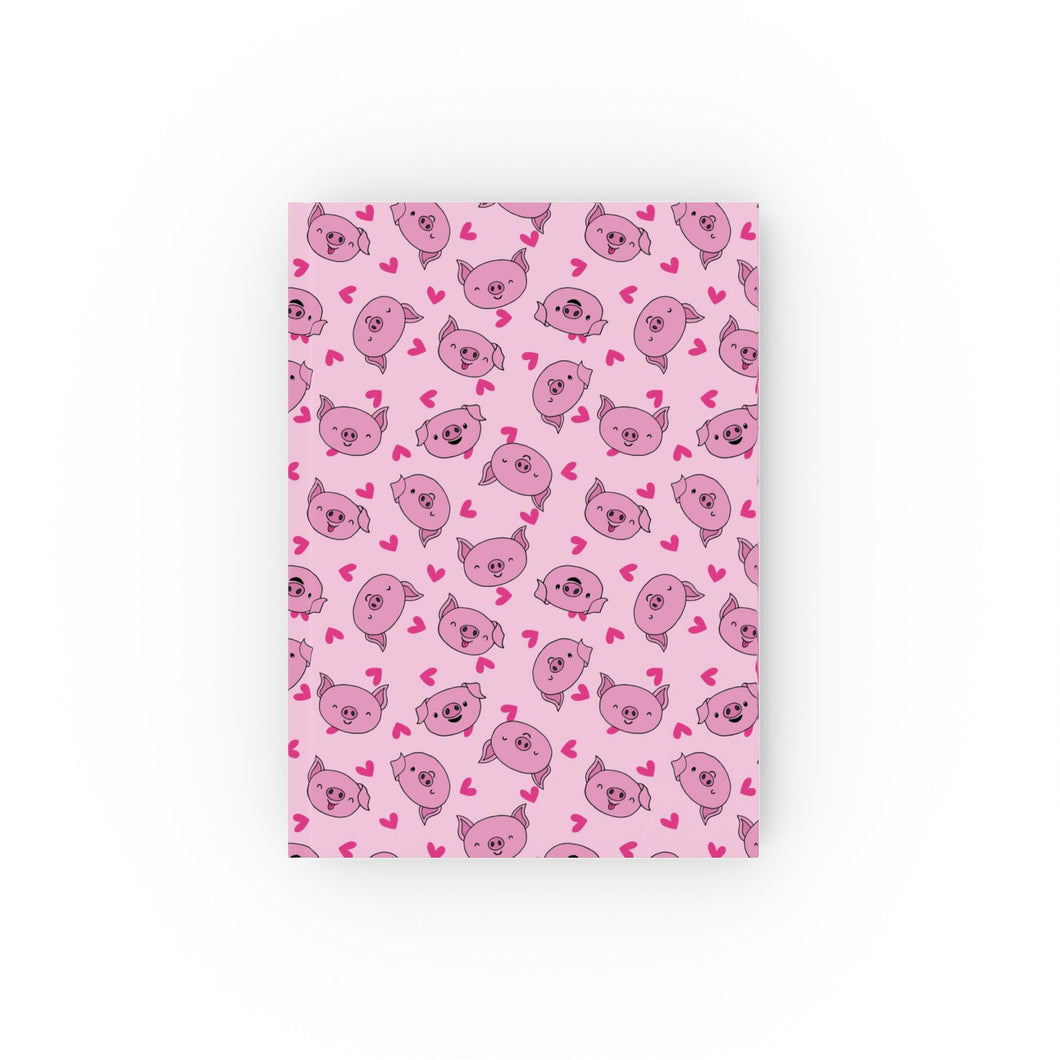 Hardback Journal - Piggy Passion Pink A5 Notebook