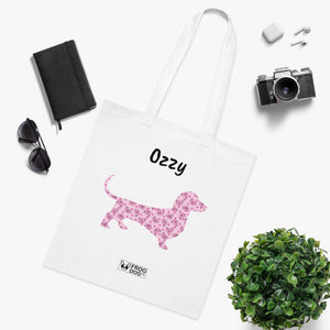 Personalised Dachshund Piggy Passion Cotton Tote Bag