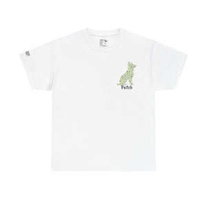 Personalised Green Collie Dog Daisy Print T-Shirt