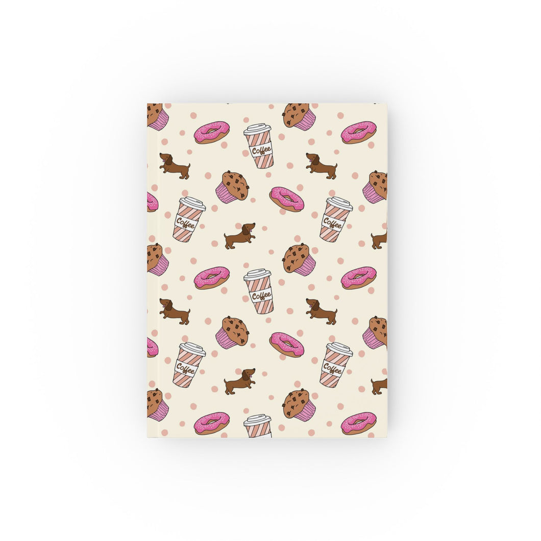 Journal Hardback  - Puppaccino Cream and Pink A5