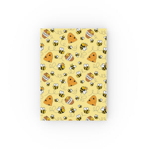 Journal Hardback- Bee Kind Yellow Notebook A5