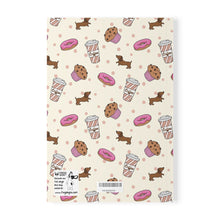 Load image into Gallery viewer, Journal Paperback Puppaccino Cream and Pink Notebook A5