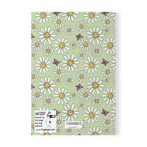 Journal Paperback Daisy Days Green Notebook A5