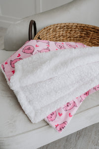 Fleece Blanket - Piggy Passion - FROG DOG CO.