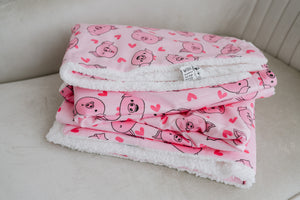 Fleece Blanket - Piggy Passion - FROG DOG CO.