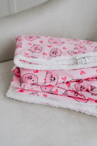 Fleece Blanket - Piggy Passion - FROG DOG CO.