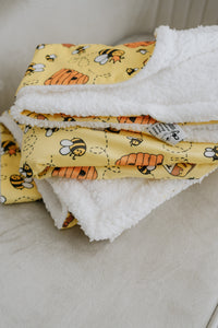 Fleece Blanket - Bee Kind - FROG DOG CO.