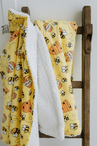 Fleece Blanket - Bee Kind - FROG DOG CO.