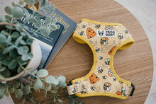 Load image into Gallery viewer, Adjustable dog harness with cute bees pattern by FROG DOG CO.