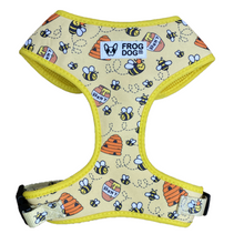 Load image into Gallery viewer, Adjustable dog harness with cute bees pattern by FROG DOG CO.